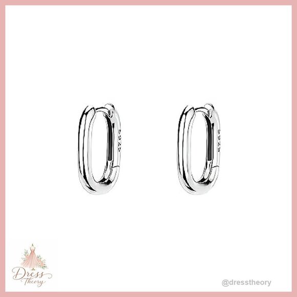 925 Sterling Silver Hoop Earrings Hypoallergenic Small U Hoop Minimalist - Picture 2 of 8